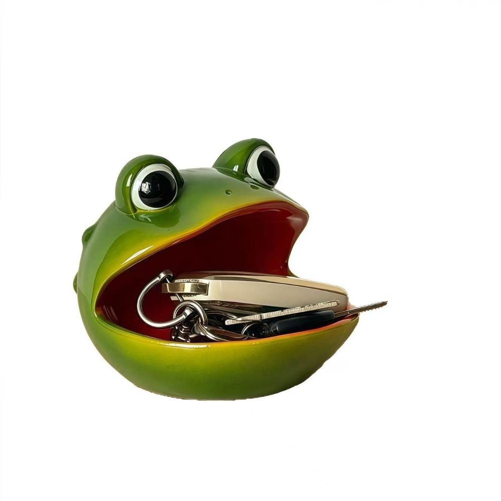 Frog Snail Shaped Resin Storage Ornament Multi-functional Hollow Storage Cavity Decorative Statue Fine Polished Surface