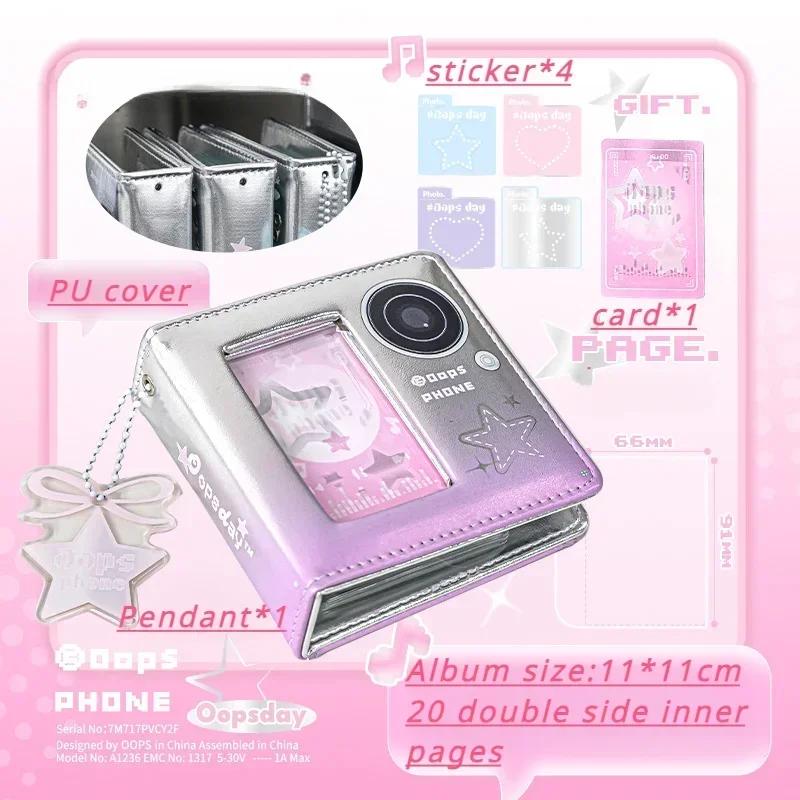 Retro Shape Card Photo Album for 3 Inch Kpop Star Small Photo Card Collection Book Creative Design Card Binder Chasing Gifts