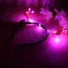 Christmas Headband Flashing LED Light Up Antler Tinsel Hair Hoop Halloween Holiday Headwear