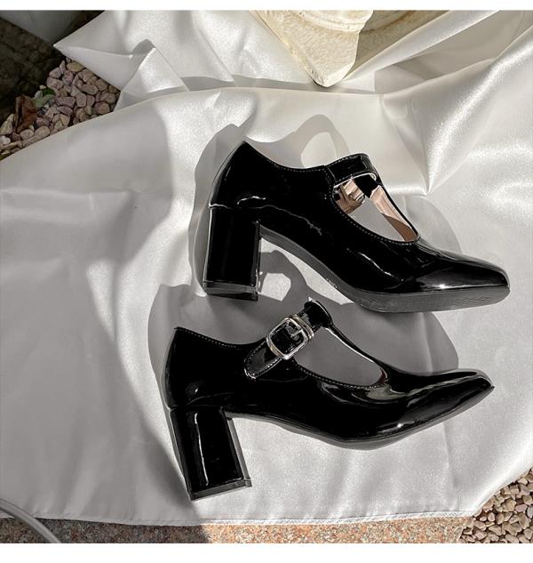 Fashion Women's Shoes Silver 2025 Chunky Sandals Female Heel Increasing Height Mary Jane Latest Retro Spring Block African Beige Lolita