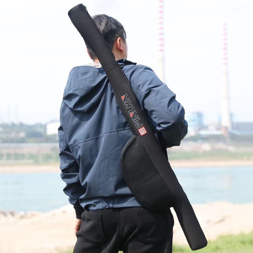New Portable Fishing Rod Bag Folding 118/128cm Fishing Rod Case With Shoulder Strap Fishing Pole Case