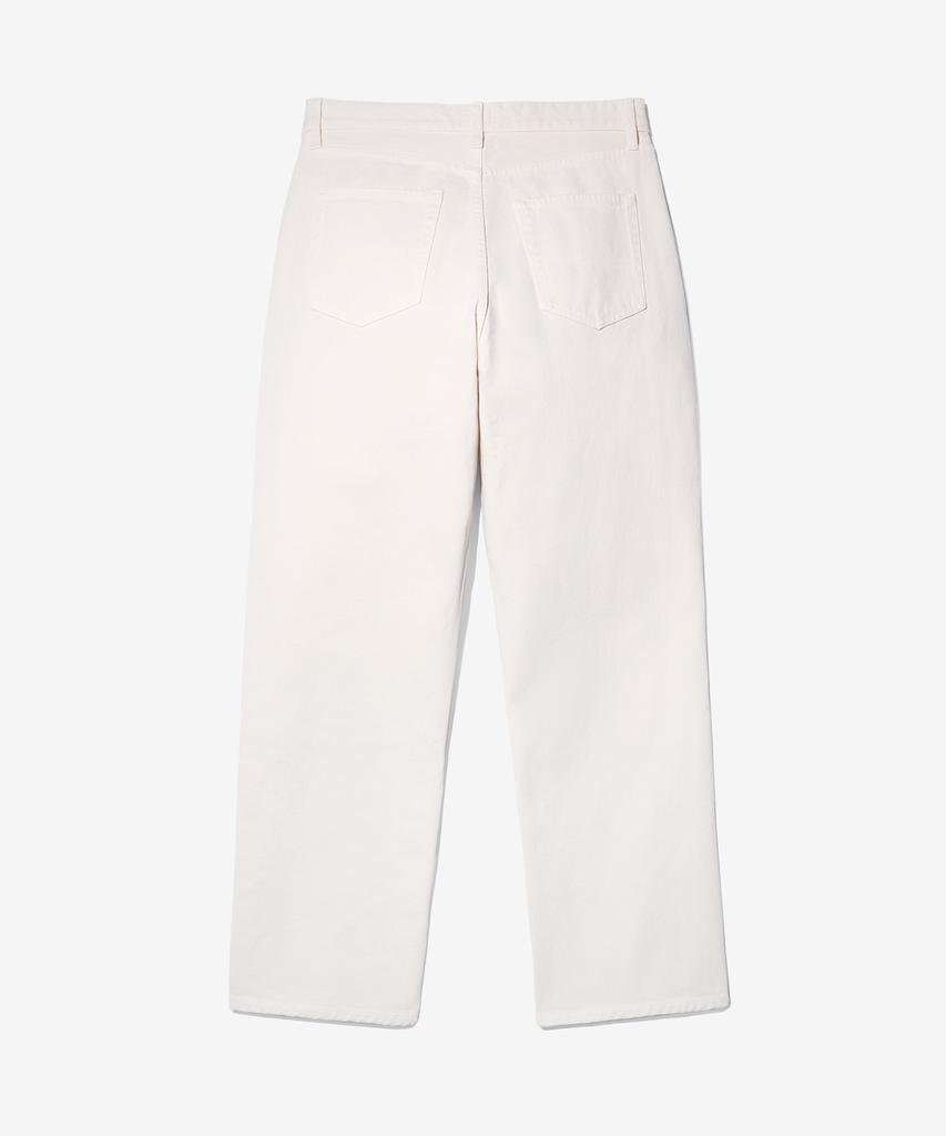 Noa (U) Brushed Cotton Pleated Jeans Natural