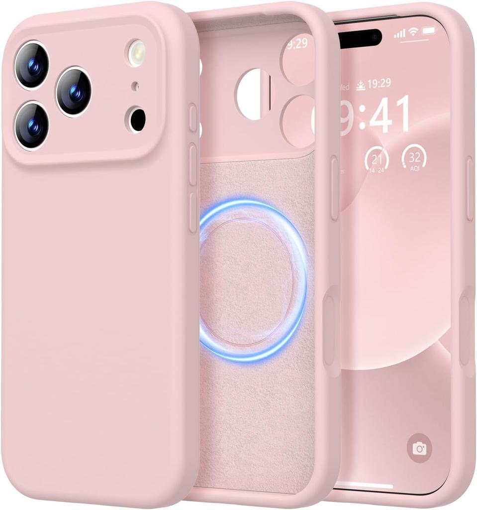 Compatible with the New iPhone 17 Pro Max Magnetic Liquid Silicone Phone Case, Apple 16 Full-coverage Shockproof Protective Case