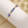 Evil Eye Bracelet Hand of Fatima Women Bracelet Adjustable Chain Blue Evil Eye