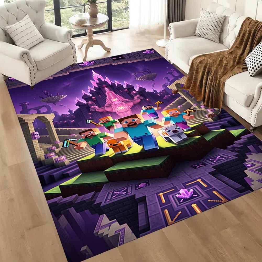 Minecraft 437 Floor Mat Design for Entryway Decorate room Playrooms Dining Room Antislip Carpet Anime Office Decor