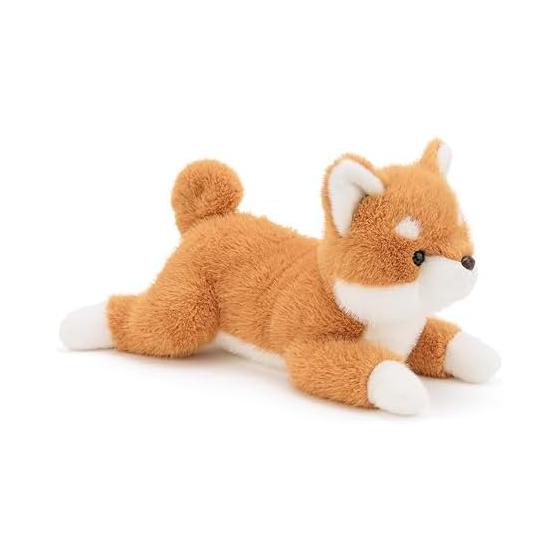Corgi Plush Hugging Pillow Dog Goods Miscellaneous Cushion Gift Present Fluffy (Dark Brown)
