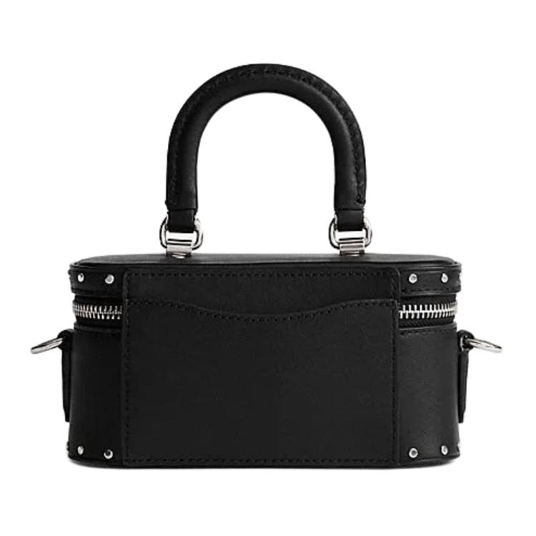 COACH Trail Cow Leather Shoulder Bag, Crossbody Bag Small Women's Black CT878-LHBLK
