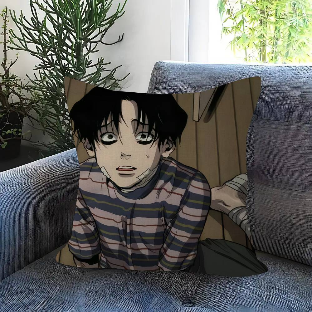 Korean Manga Killing Stalking Vintage Pillow Cover For Bedroom Room And Living Room Sofa Decorative Cushion Cover
