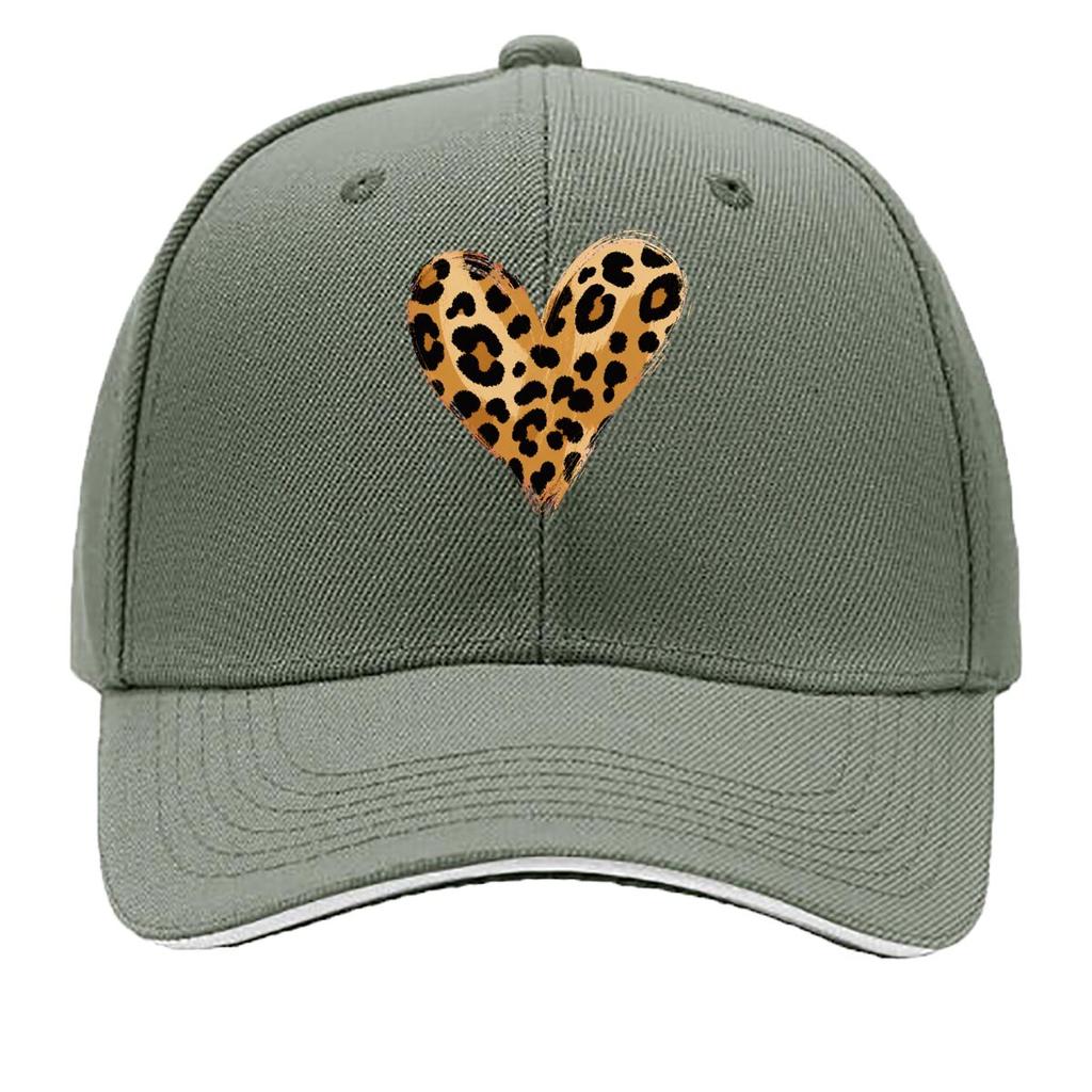 Wild Safari Heart Brush Pattern Sandwich Baseball Cap Sun Cap Outdoor Workouts Hat
