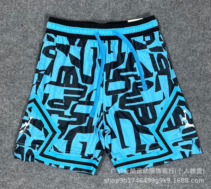 New 2026 summer loose and quick-drying men's AJ basketball shorts printed trendy sports casual pants source wholesale