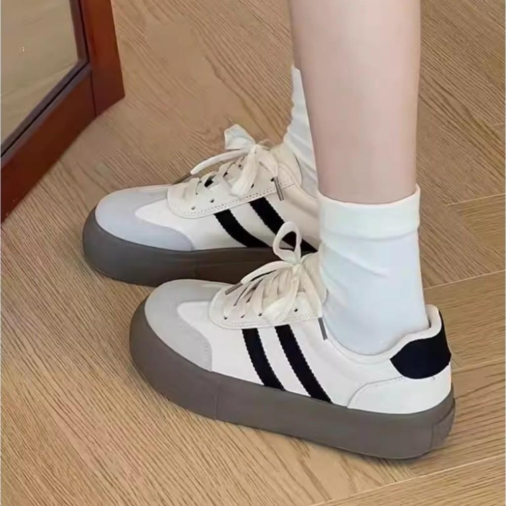 Korean Version of Dexun Shoes Women's Shoes 2025 New Spring and Autumn Platform White Shoes Retro Forrest Gump Shoes Casual Sports Board Shoes