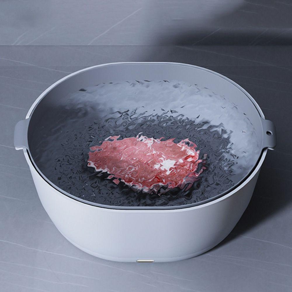 Stoßdämpfende Obstwaschmaschine Doppelschicht Gemüse-Obst-Reiniger für Gemüse Obst