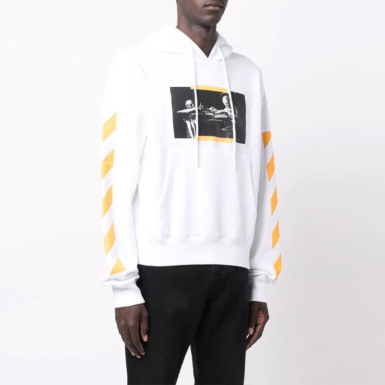 Off-White Caravaggio Painting Over Hoodie White/Multicolor Men Tops OMBB037F21FLE0110184
