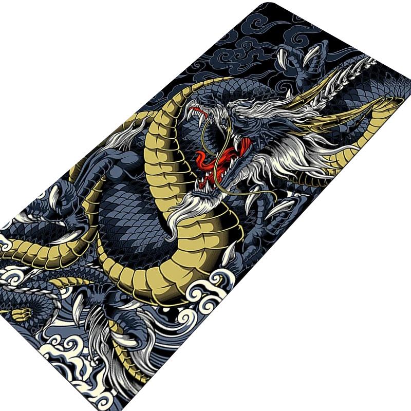 Mouse Pads Black White Dragon Table Mats Computer Mousepad Company Big Desk Pad xcm Large Gamer Mousepads Mouse Mat