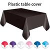 1pc 137*183cm Plastic Rectangle Disposable Table Cover Cloth Wipe Clean Party Tablecloth Covers for Birthday Wedding Christmas