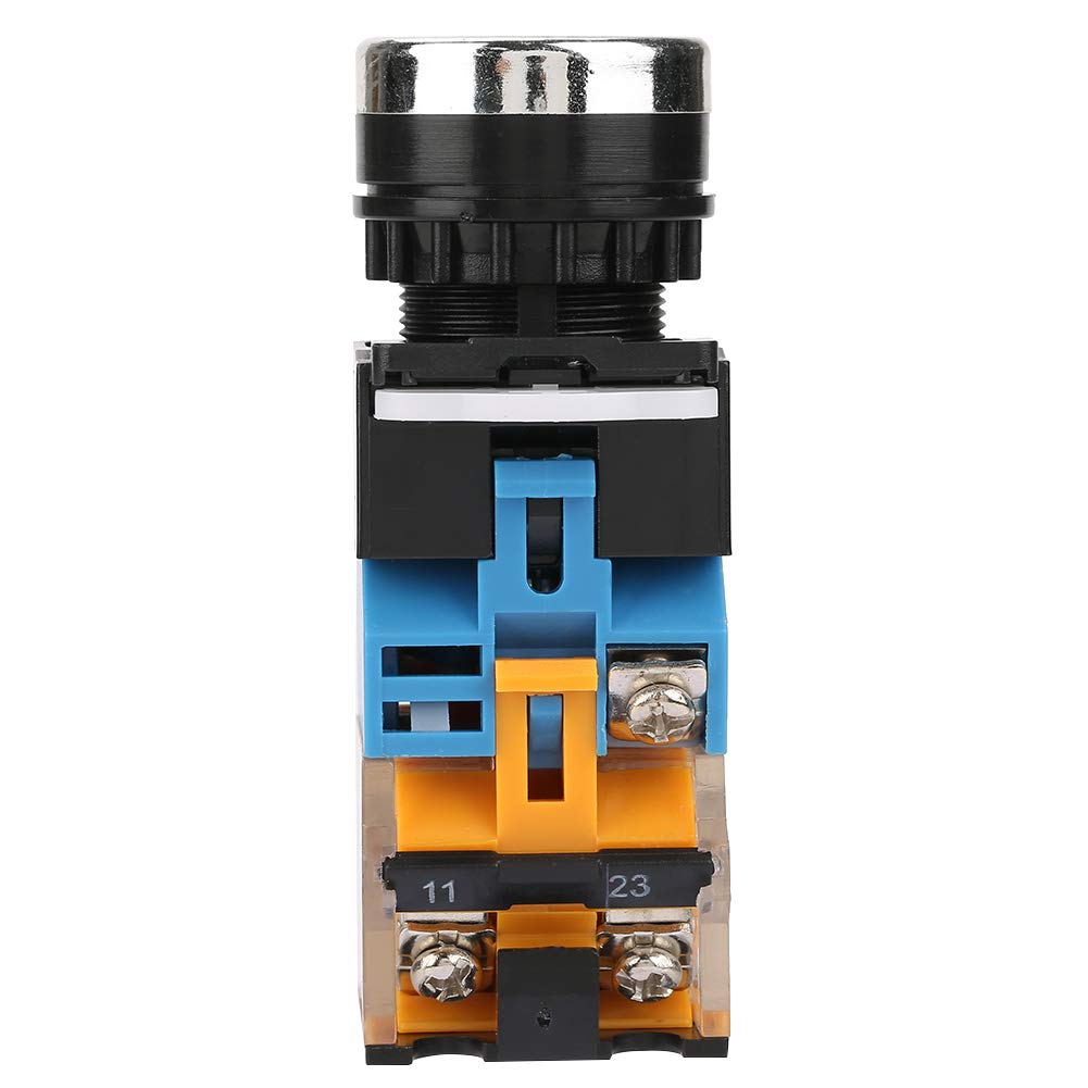 LA38-11DS Self-Locking Red Push Button Switch, 220V/380V 22mm Industrial Switches with LED Light