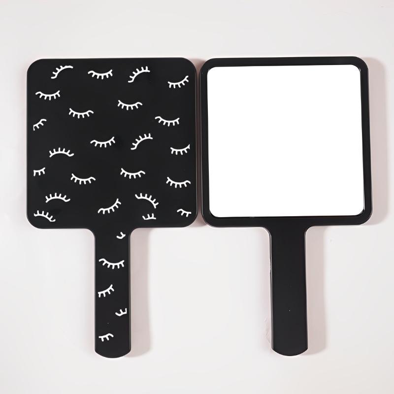 Eyelash Extensions Handheld Mirror Vanity Mirrors Portable Square Eyelash Extension Mirror Women Cosmetic Beauty Salon Supplies