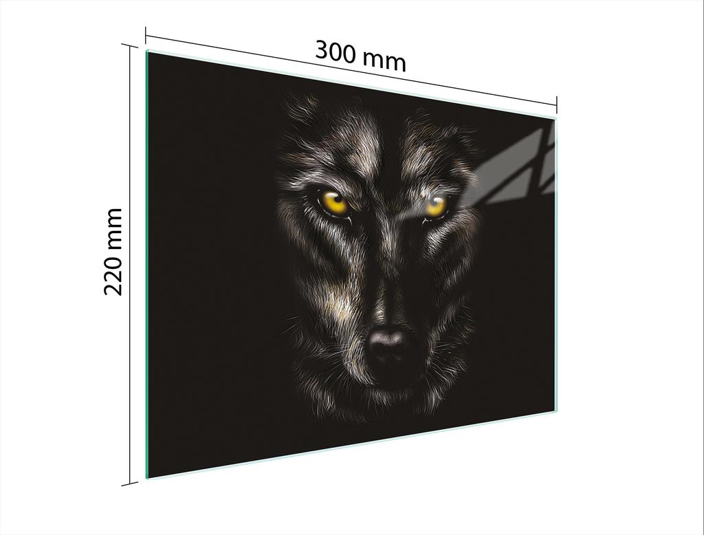 SZKLANA DESKA DO KROEJNIA 30x22 WILK