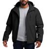 Men'S Loose Half Zipper Hooded Sweatshirt And Submachine Jacket