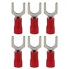 100Pcs Insulated Fork Terminals Copper PVC U Type Wire Connector Electrical Crimp Terminal 16‑14AWG