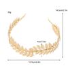 Wow Sheila Baroque Style Golden Leaf Headband Double Layer Flower Inlaid Rhinestone Headbands Women