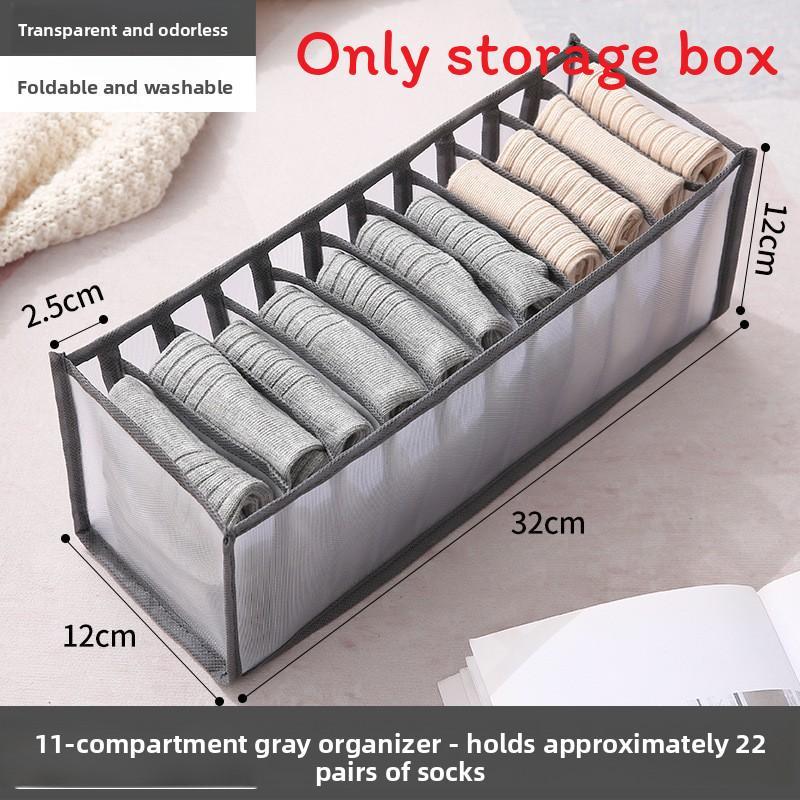 Underwear Drawer Organizer With Multicompartment Nylon Storage For Bedroom Use