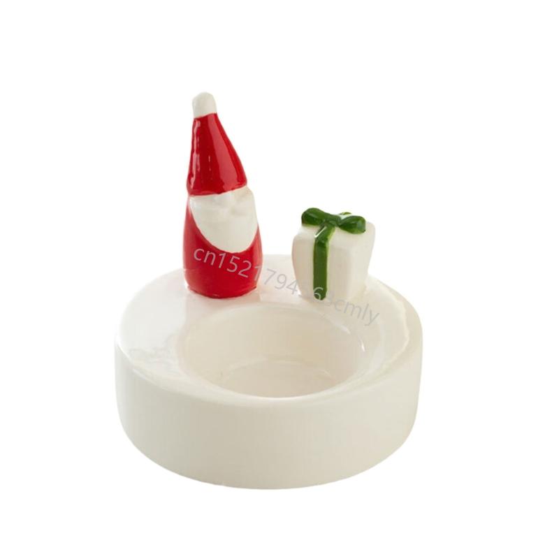 Christmas Tealight Holders,Ceramic Christmas Decorations,Centerpieces 6XDE