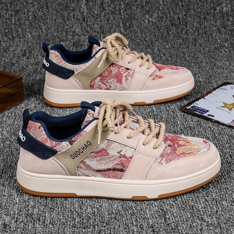 Nové Pánské Klasické Módní Nízké Tenisky na Skateboarding s Tlustou Podrážkou Pohodlné Měkké Podrážky Basketbalové Tenisky