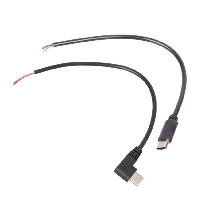 USB C to 2 Pin Bare Wire 5V USB Type C Male Plug 2 Pin Pigtail Cable Open End Power Cable for USB Type C Equipment