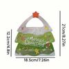 25Pcs/Pack Christmas Gift Bags Set with Santa Elk Snowflake Pattern Thickened Non-Woven Waterproof Tote Bags for Kids Holiday Party