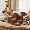 6pcs/set Wooden Hexagon Display Stand Decorative Show Shelf Jewelry Holder Vintage Style Jewelry Display Stand Bracelet Storage