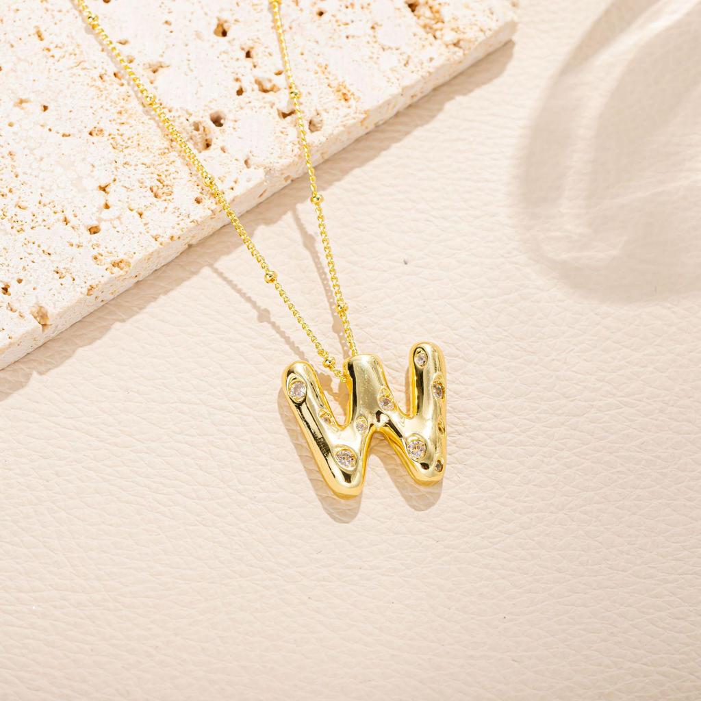 Women's Full Diamond Alphabet Pendant Necklace - DIY Clavicle Choker