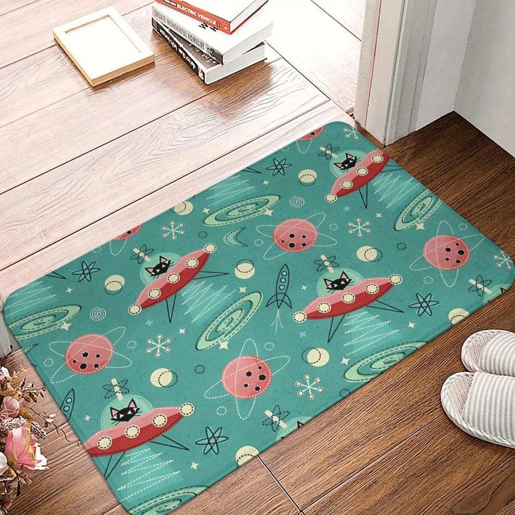 1PC Cat Pattern Kitchen Rug Non-Slip Door Mats Pop Design Bathroom Rug Bath Mat Carpet for Home Sink Laundry Decor