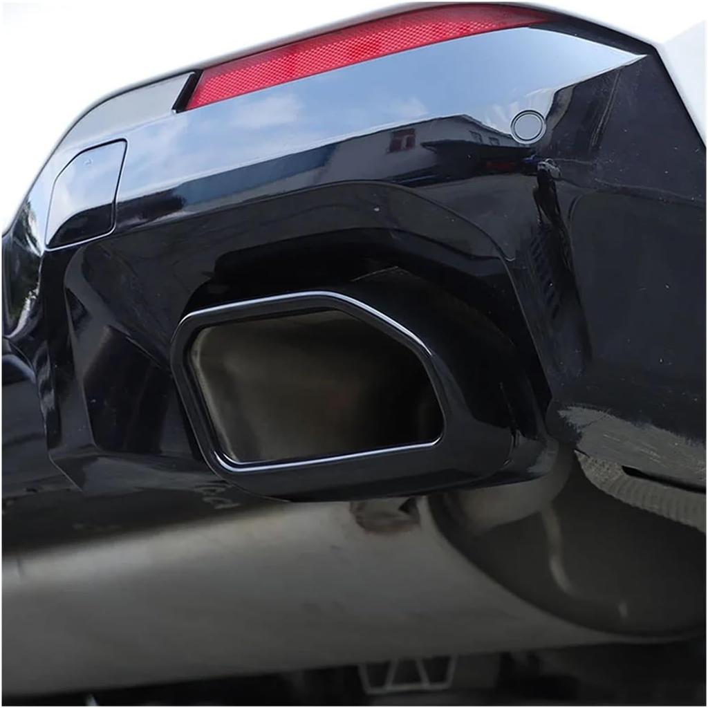 Compatible For BMW X3 G01 X4 G02 2022-2025 Stainless Steel Car Styling Tail Muffler Exhaust Tip Output Cover Trim Exterior Accessories(Gloss Black)