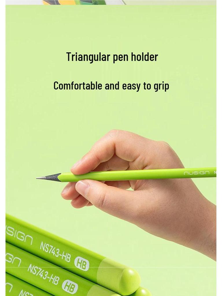 Sai Little Green Rod Deli Thick Core Black Lead Pencil for Elementary Students & Children's Writing