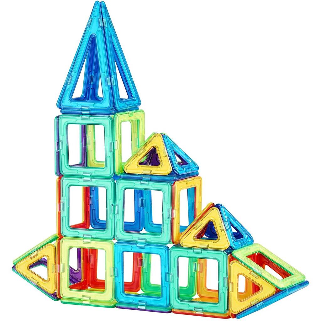 Magnetic Tiles Magnetic Building Toy 62 PCS Magnet Blocks for Kids 3D Set