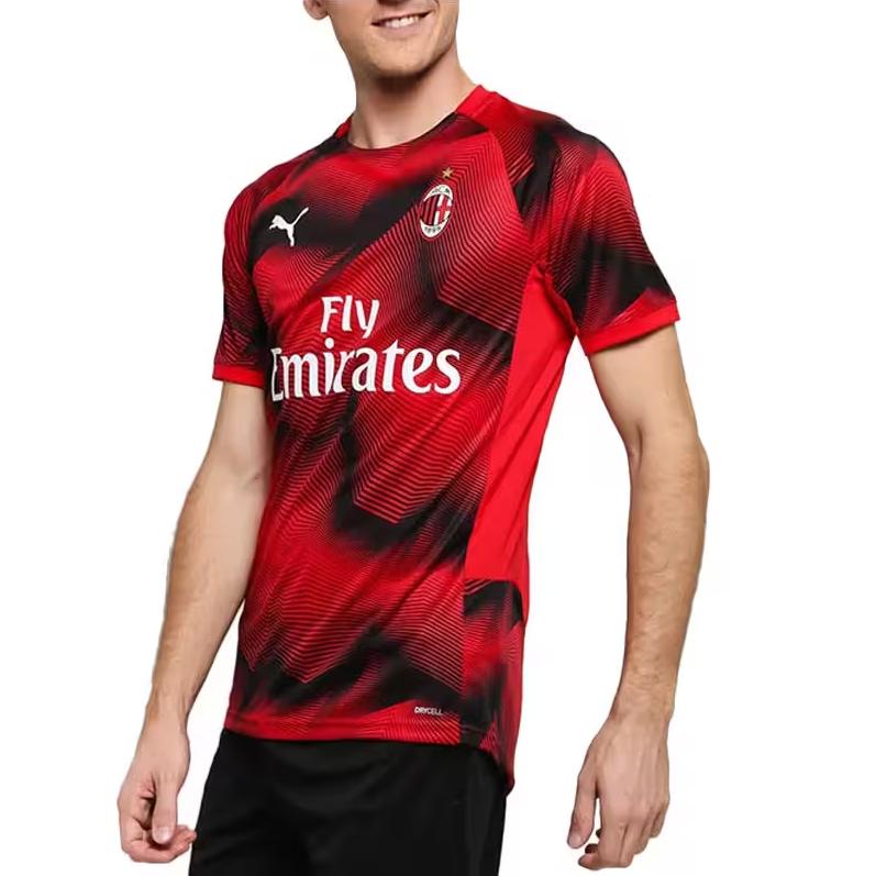 Men's T-Shirt PUMA AC Milan Sport T Shirt Men's Orange Black