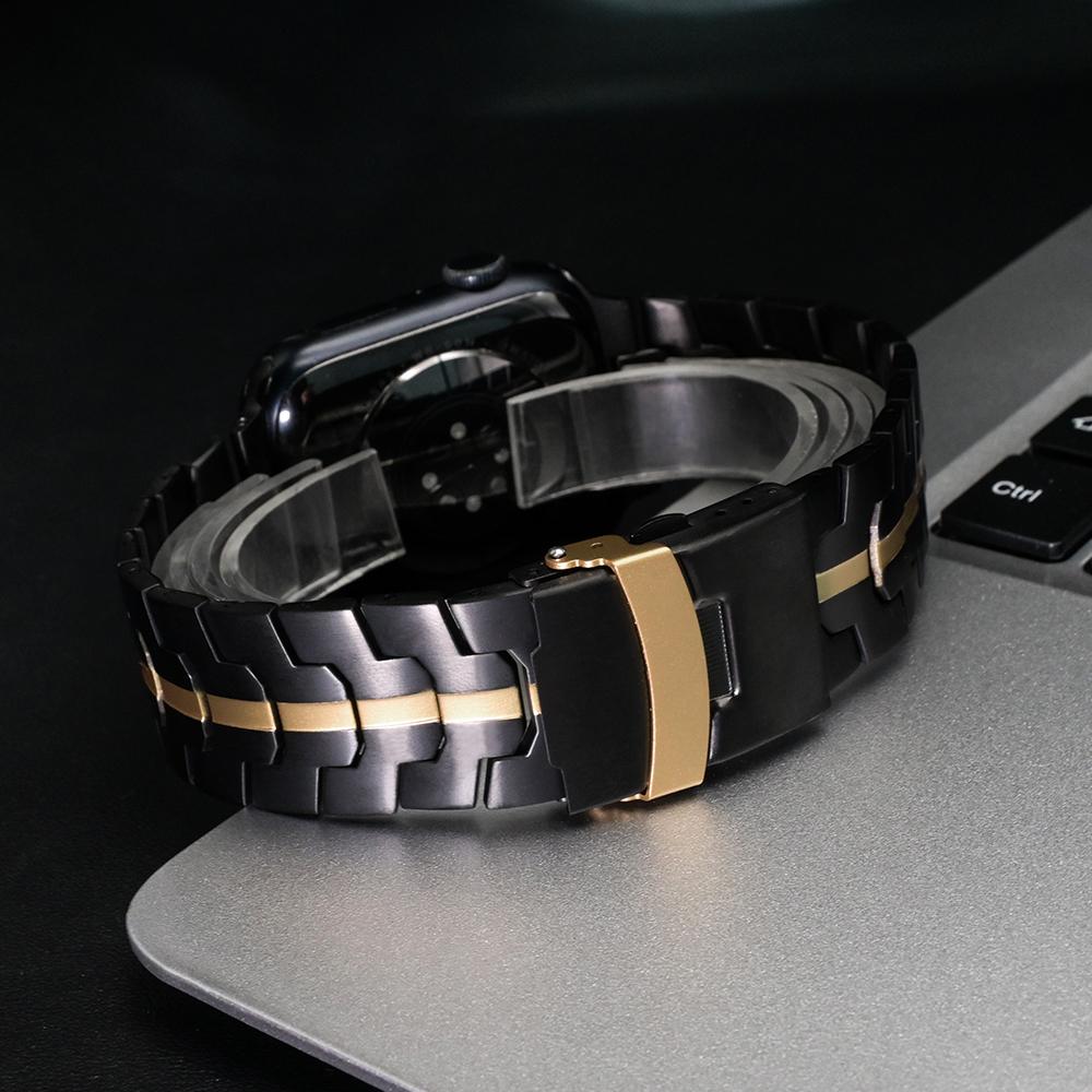 Titan-Armband für Apple Watch Band 49mm Ultra 3 2 Luxuriöses Metallarmband für Iwatch Serie 10 11 46mm 9 8 7 6 5 SE3 44mm 45mm