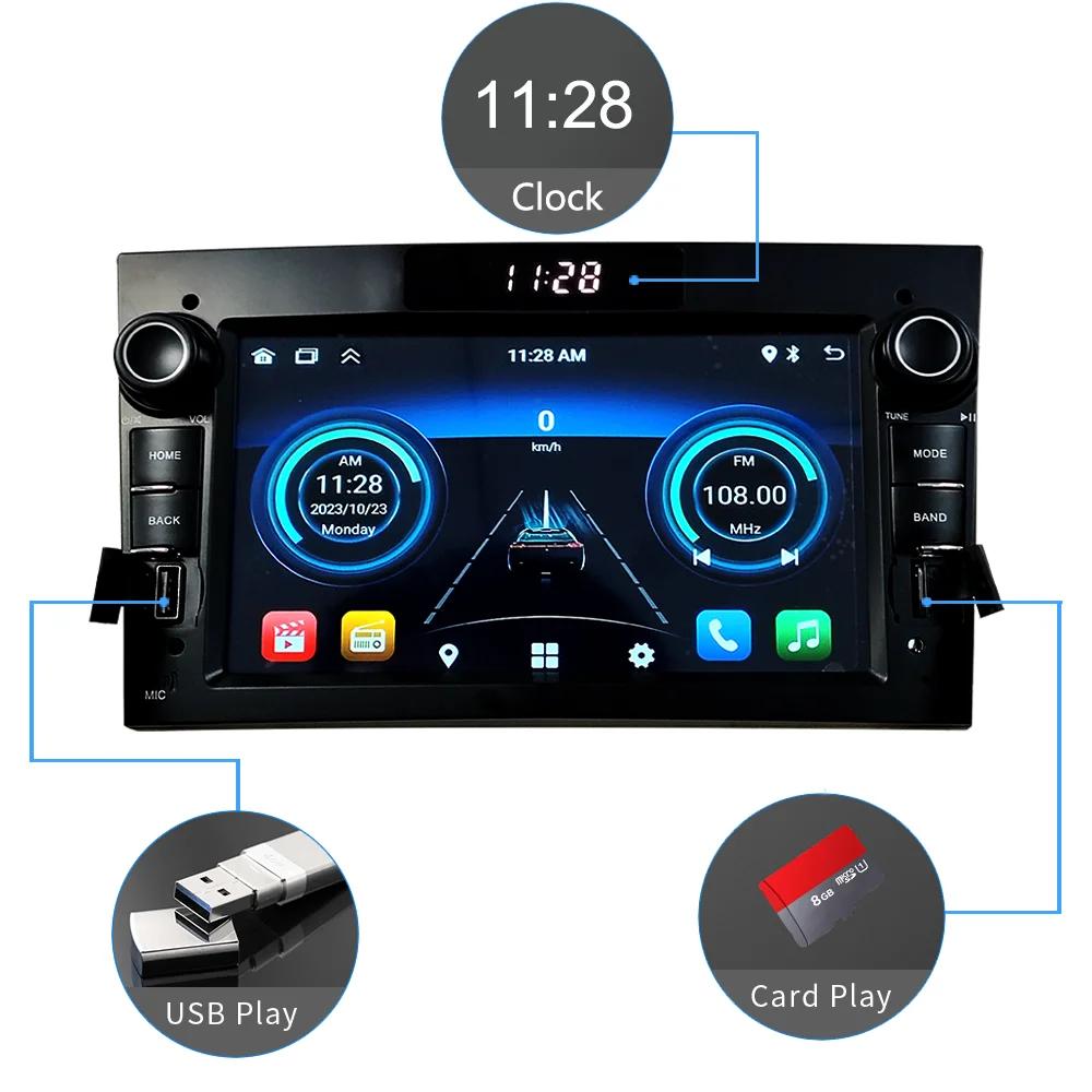Android Radio for Opel Antara Astra H Corsa C D Meriva Signum Combo Zafira Vivaro Multimedia Carplay GPS Navigation LED Clock HU