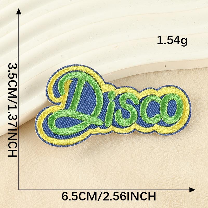 Embroidery Label Cartoon English Alphabet Embroidery Label Patch Sticker Shoe and Hat Badge Clothing Accessories Cloth Sticker