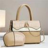 2pcs/set Women's Bags PU Leather Tote with Small Wallet Handbag Purse Patchwork Shoulder Bag Large Capacity Totes Sac A Main