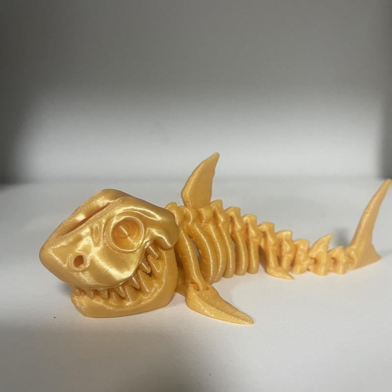 3D Printed Poseable Shark Figurine - Creative Toy & Decoration Gift for Kids