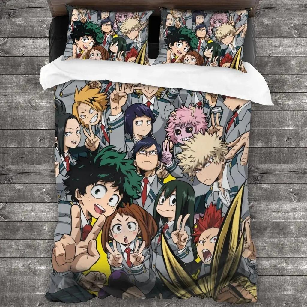 Fashion 3D Print Anime My Hero Academia Bedding Set Single Twin Full Queen King Size Bed Set Adult Boys Bedroom Duvet Cover Sets