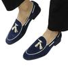 Mode Penny Blue Loafer Herrenschuhe Mode Quaste Slipper Sommer Freizeit Täglich Büro Schuhe für Männer Rindsveloursleder Hohe Qualität Maßgeschneidert