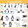 Detailed Polar Bear And Penguin Animal Figurines Set Perfect For Home Decoration