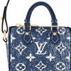 Louis Vuitton Speedy Micro Classic Monogram Denim Pillow Bag Key Pouch Coin Purse Super Mini Women bags Blue M00546