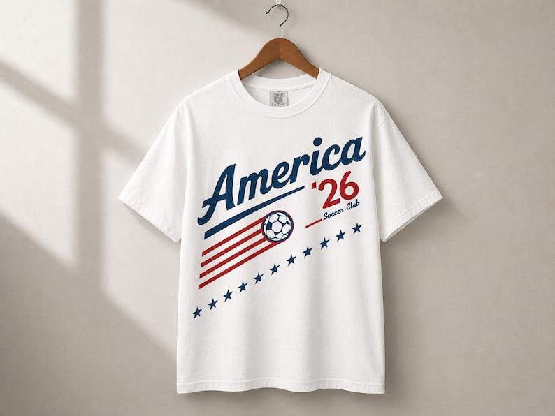 Retro America Soccer Cup T-Shirt, 90s USA World Cup 2026 Team Graphic Tee S