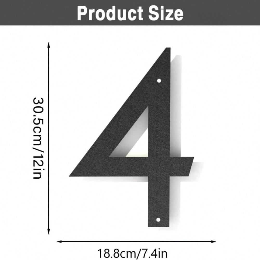 

12 Inch Modern Floating House Numbers Stainless Steel Black for Outdoor Home Address Mailbox 5 Digit разноцветный