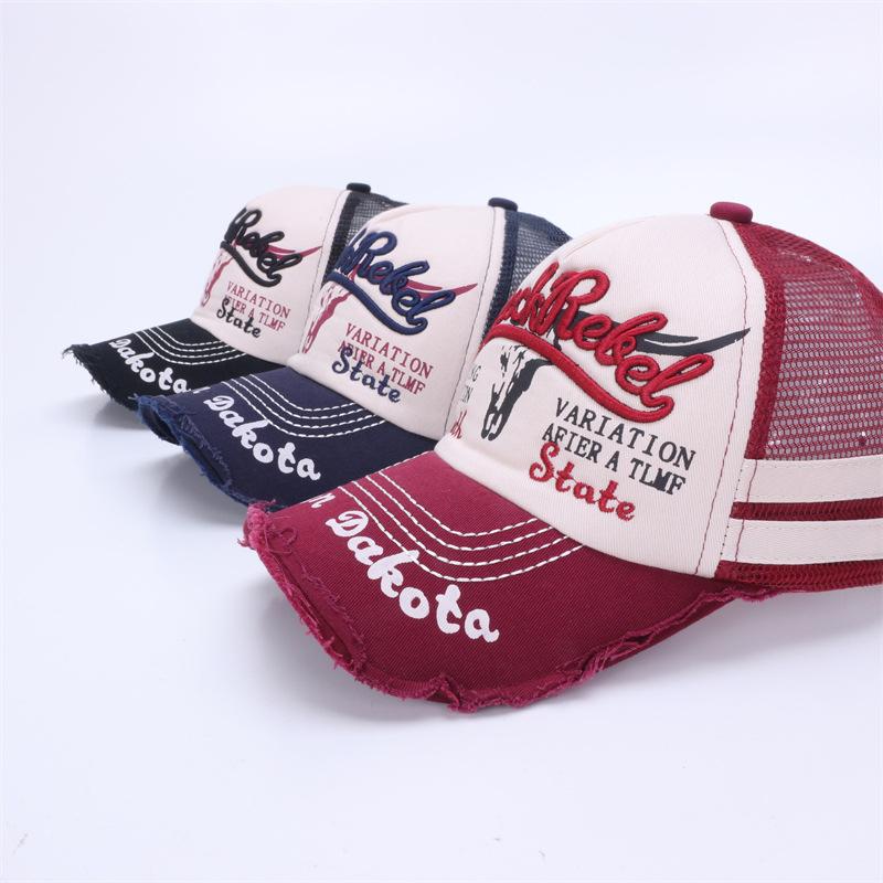 Neue coole Mode Herren gewaschene Baumwolle Baseballkappe Retro Vier Jahreszeiten Männlich Outdoor Sport Kappe Hut Für Herren Accessoire