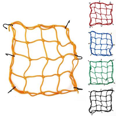 Motorrad 6 Haken Mesh Tasche String Kleinigkeiten Helm Gepäck Halter Bungee Net Seil